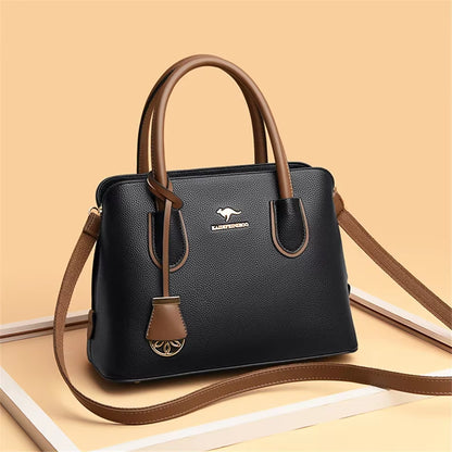 2 Layers Quality Leather Luxury Handbags Women Bags Designer Crossbody Bags for Women 2021 Large Capacity Tote Bag Sac a Main